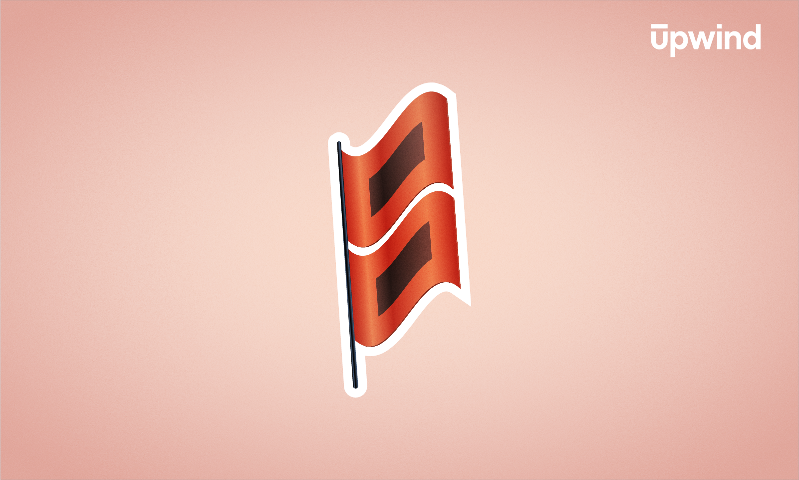Two red flags with black rectangles, arranged diagonally on a light red background, evoke the strategic precision found in incident response plan templates and examples.