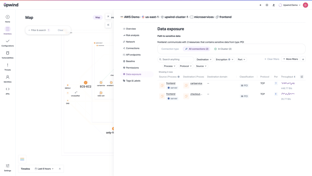 Like SIEM, this CNAPP collects data on cloud security for compliance monitoring. While both collect cloud activity and log data, CNAPP offers deep runtime protection, and many organizations choose to have their SIEM platforms ingest CNAPP runtime data for more breadth in SIEM correlation capabilities.