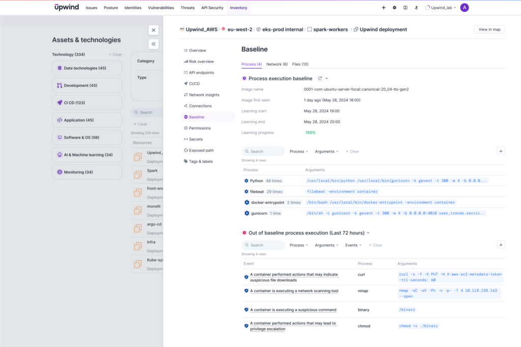 This CNAPP focuses on runtime behavior in a container operating with an abnormal process. Remediation is automatically prioritized based on whether the container is accessible and exposed, allowing vulnerabilities to be managed intelligently and apps to be safeguarded alongside compliance rules.