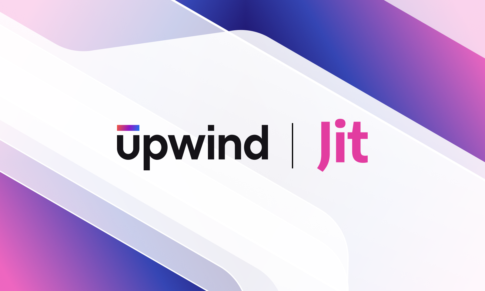 Logo image with the word Upwind in black next to the word Jit in pink, separated by a vertical line, on a white background with purple and pink geometric accents.