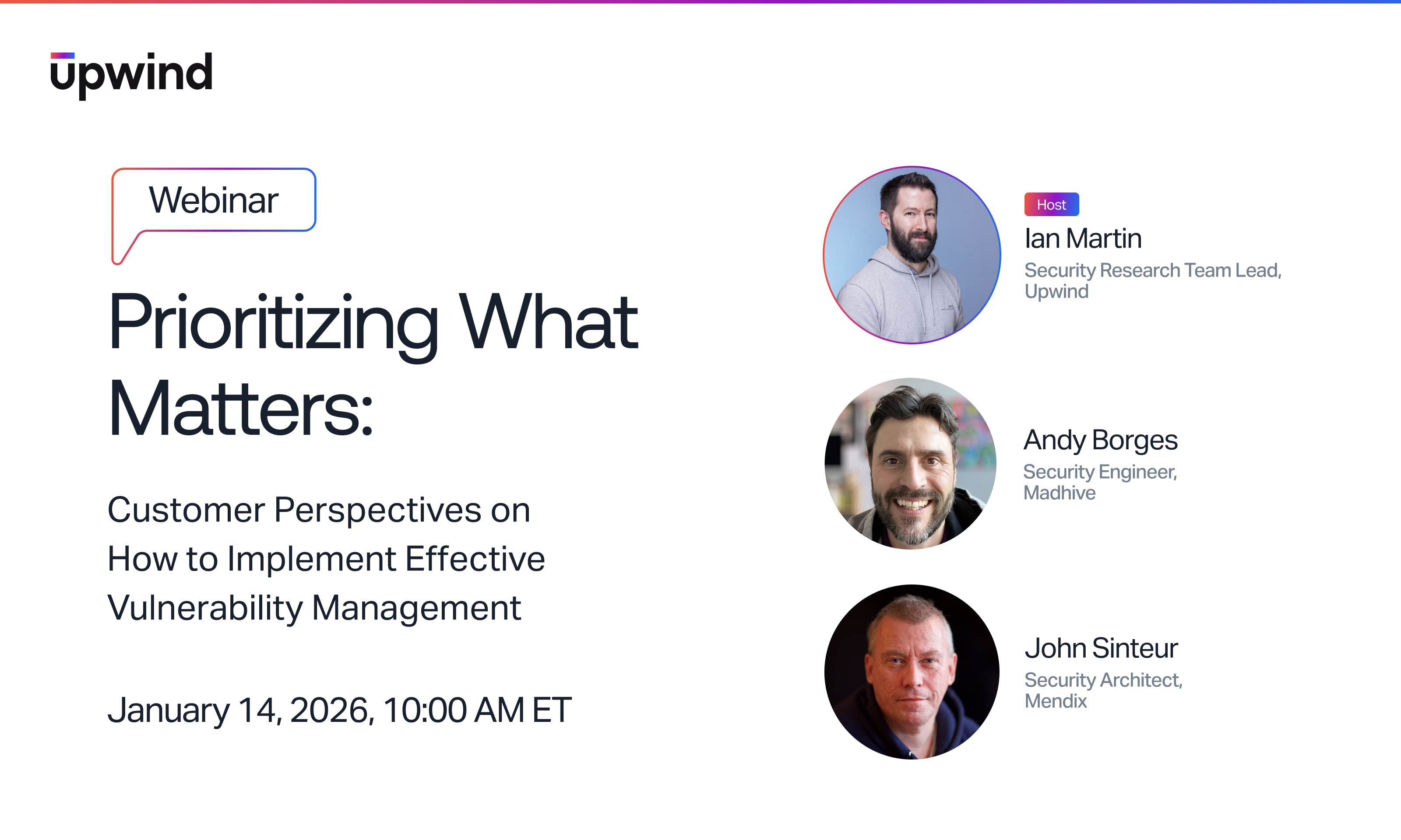 Prioritizing What Matters Vulnerability Management Webinar