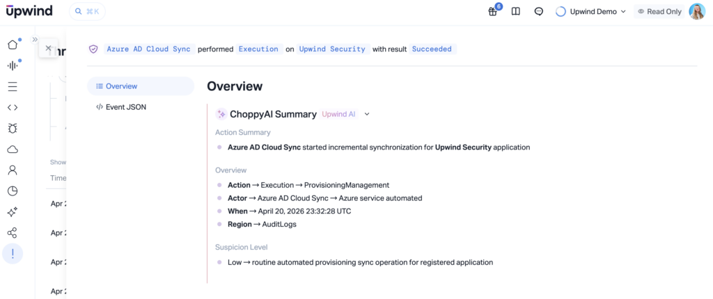 Choppy AI Summary Azure logs