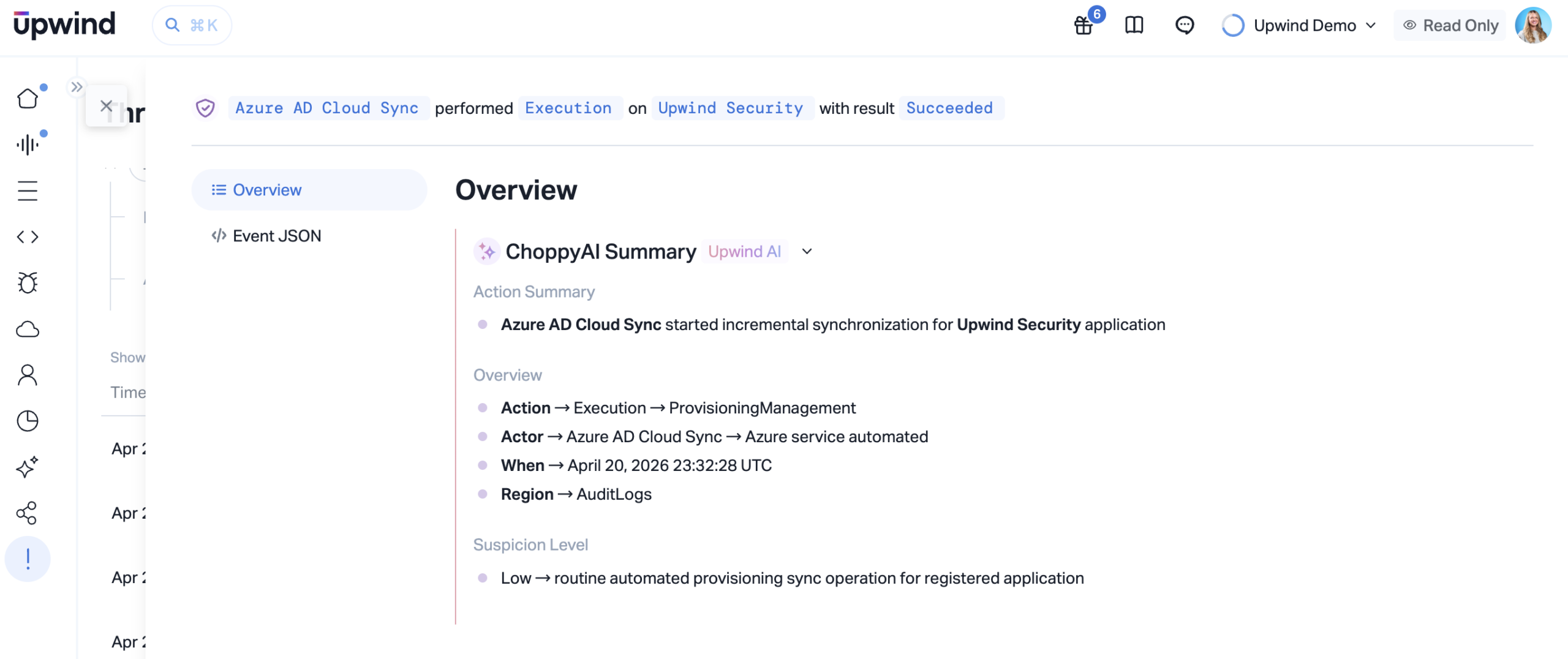 Choppy AI Summary Azure logs