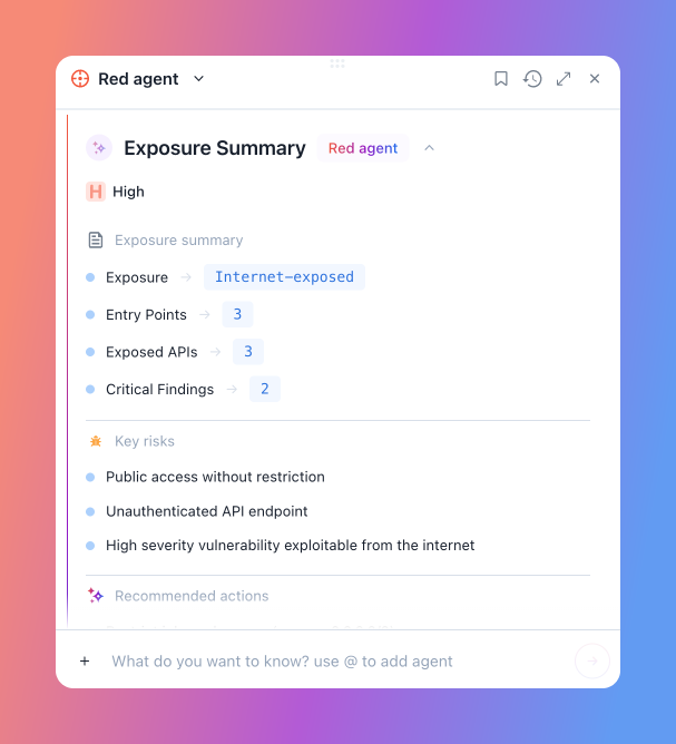 Red Agent Validation Exposure Summary