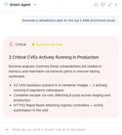 Green Agent Remediation Plan