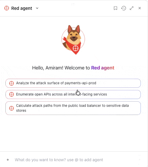 Upwind Red Agent Attack Path