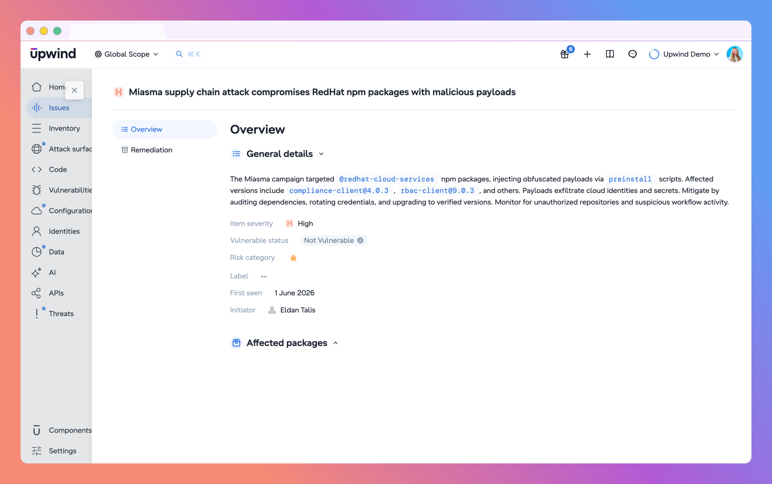 supply chain attack detection - miasma
